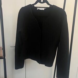Zara Classic Black Knit Cardigan